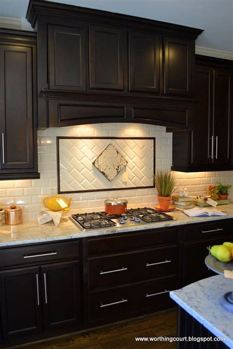 dark cabinets backsplash