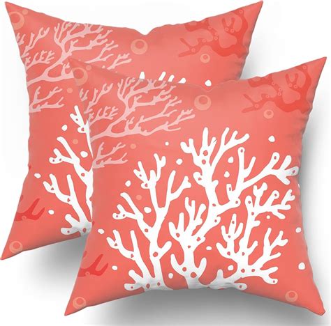 Dark Coral Throw Pillows
