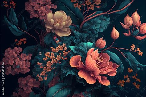 Captivatingly Bold: Discover the Allure of Dark Floral Backgrounds for Your Visual Content