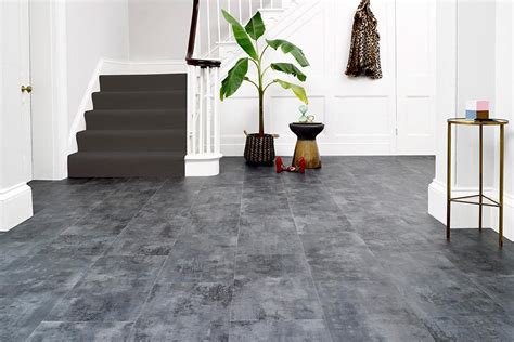 dark gray vinyl tile