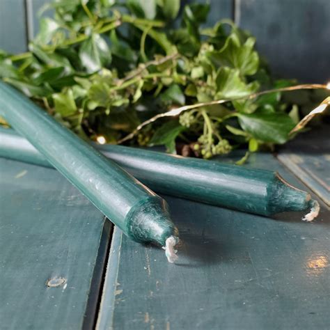 Dark Green Dinner Candle