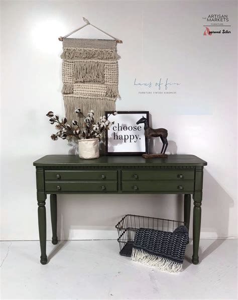 Dark Green Entryway Table