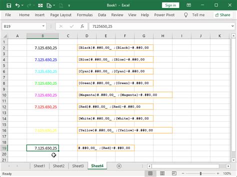 Dark Green In Excel Number Format
