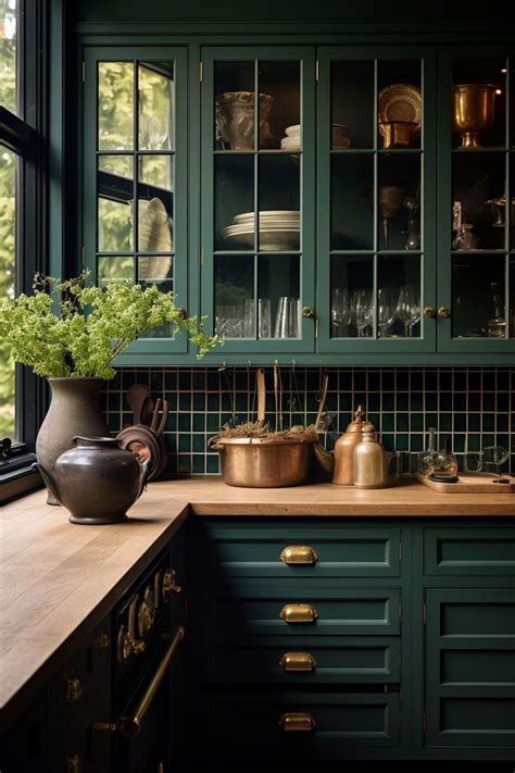 Dark Green Kitchen Theme