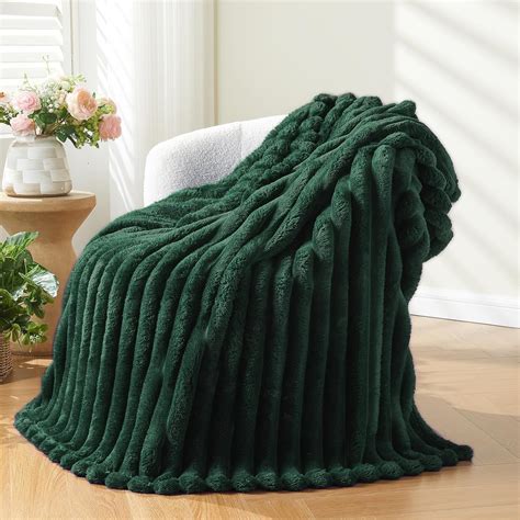 dark green throw