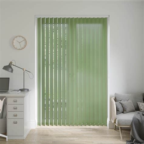 dark green vertical blinds