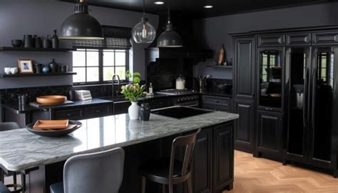 22+ Stunning Elegant Black Kitchen Island Ideas Classy Home kitchens 