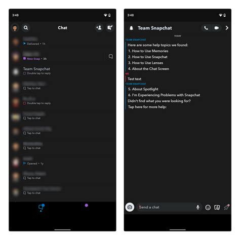dark mode on snapchat