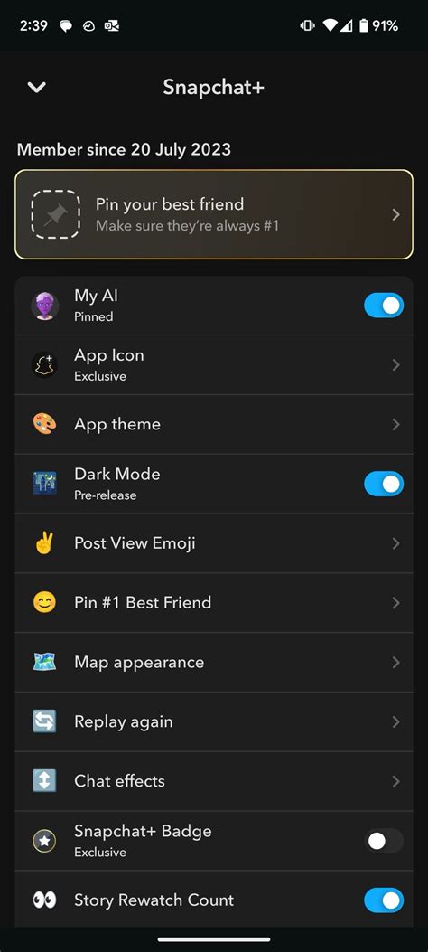 Dark Mode Snapchat Android