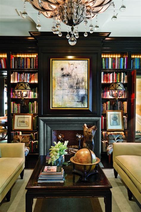 Dark Painted Bookcases