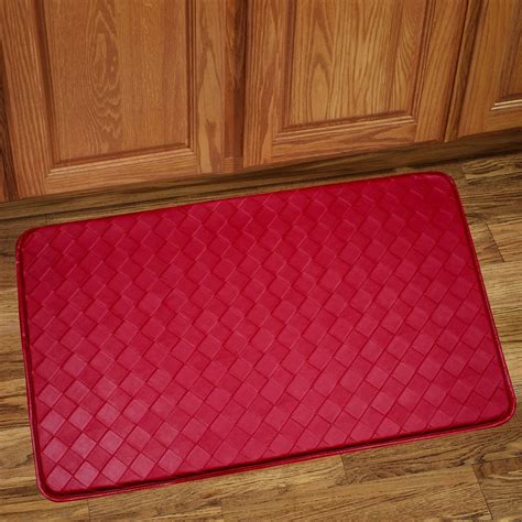 Dark Red Kitchen Mat
