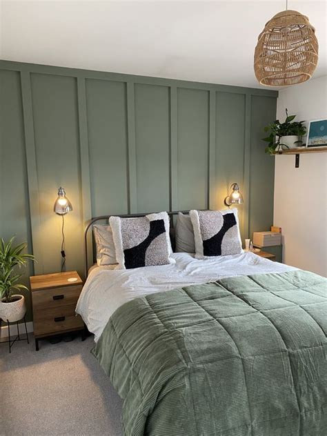 dark sage bedroom wall