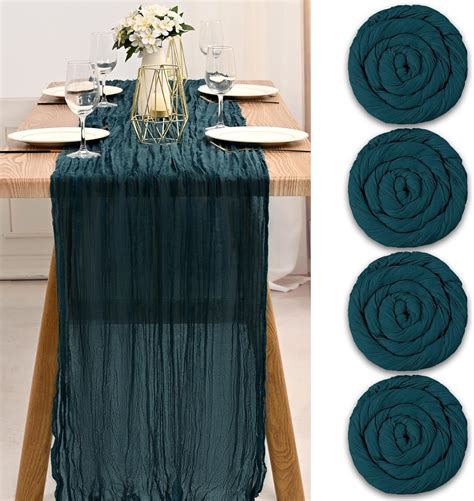 Dark Teal Table Runner Wedding