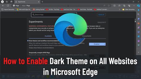 Dark Theme On Edge