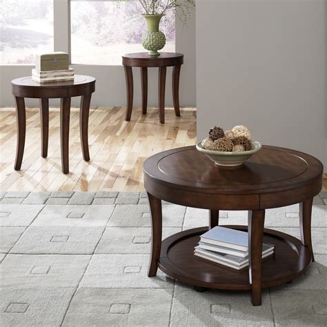 Dark Wood Coffee Table Set