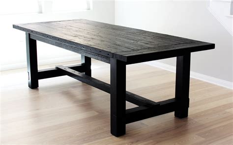 Dark Wood Top Dining Table