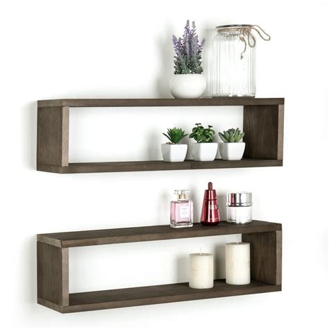 doodleart.shop:dark wood wall mounted shelves