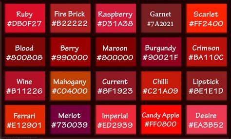 darkest shade of red hex code