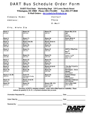Dart Bus Weekend Schedule