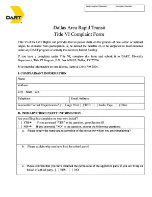 Dart Complaint Email