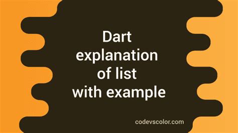 Dart List Literal