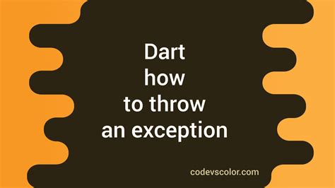 Dart Throw Exception Class
