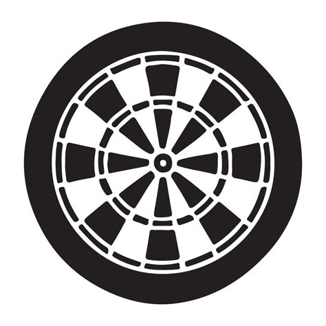 Dartboard Vector Black And White