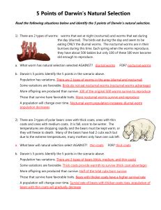 Darwin's Natural Selection Worksheet Answers Key Giraffe inspireya
