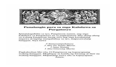 Panalangin Ng Kaluluwa Sa Purgatoryo - patay ilaw