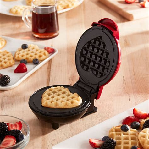 Dash Dmw001Hr Mini Heart Maker Waffle Iron Shaped Goodness Red
