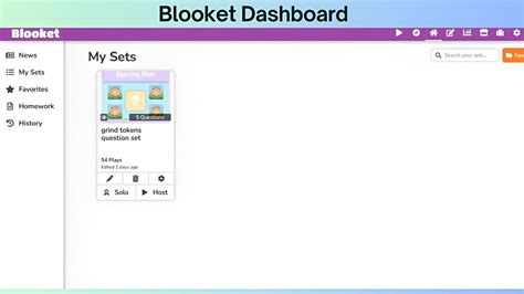 Dashboard Blooket.com/Host/Join