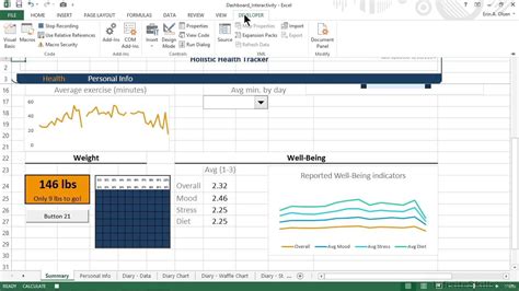 Dashboard Excel Buttons
