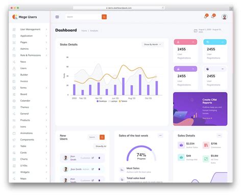 Dashboard Header Design Bootstrap