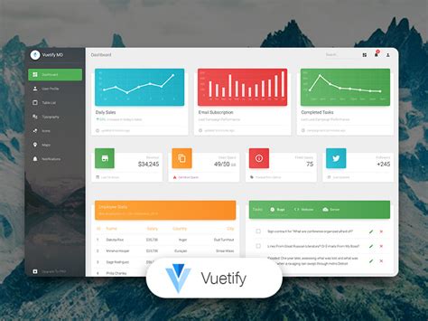 Dashboard In Vuetify