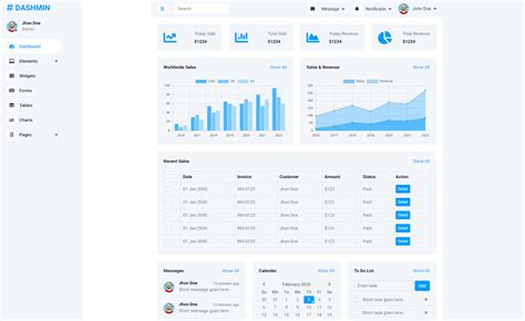 Dashboard Responsive Bootstrap 5