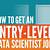 data scientist entry level
