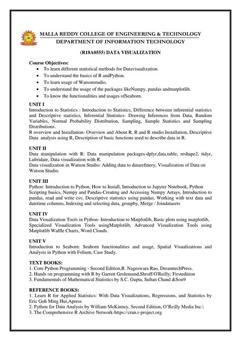 data analysis and visualization pdf notes