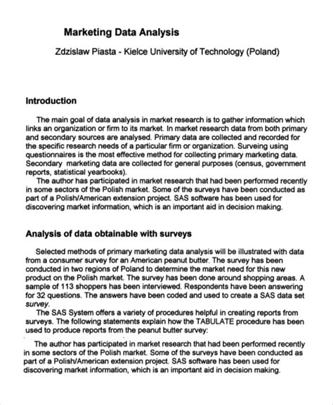data analysis example in research paper