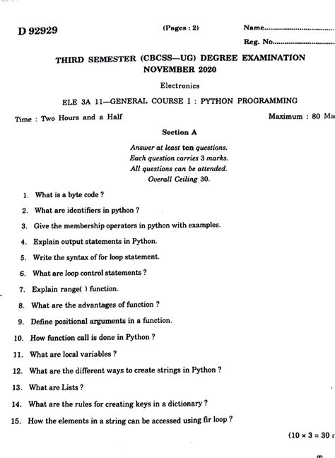 data analytics using python question paper