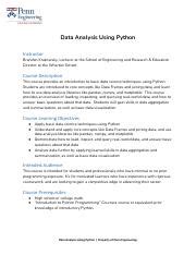 data analytics using python syllabus pdf