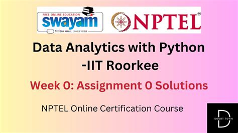 data analytics with python iit roorkee nptel