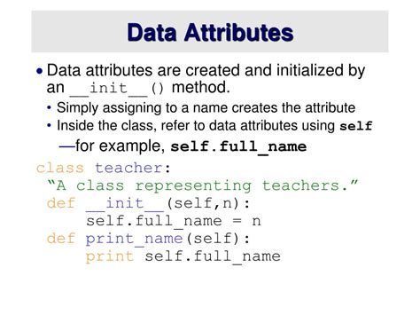 data attributes in python