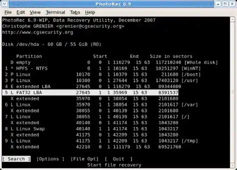 Data Carving Tools Linux