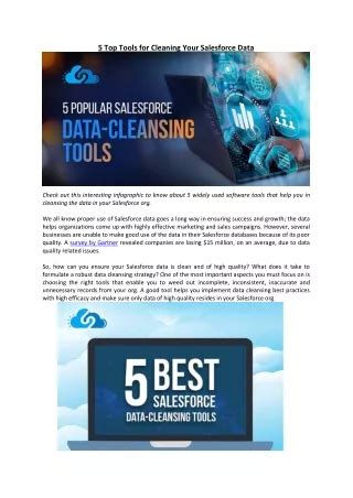 Cool Data Cleaning Tools For Salesforce References