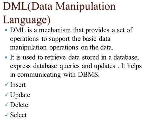 data definition and data manipulation commands in sql
