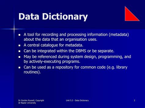 Data Dictionary Ppt
