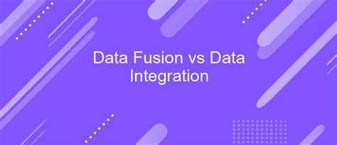 Data Fusion Vs Data Integration