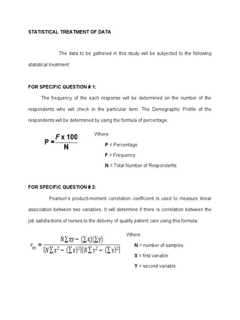 data gathering and statistical treatment example