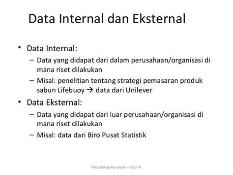 data internal dan eksternal