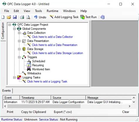 Data Logger Configuration